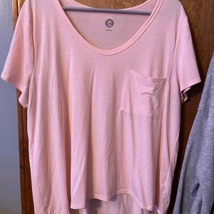 light pink tee with pocket